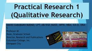 Practical Research 11: Qualitative Research 1 Sem 2_318902