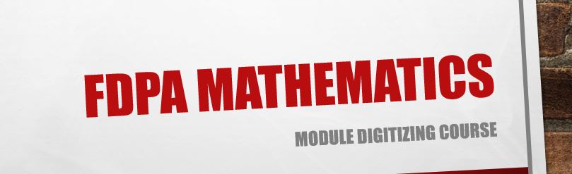305272 - FDPA Mathematics Module Developing Course