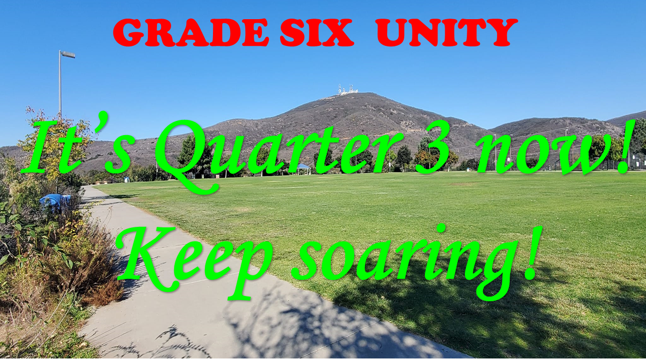 GRADE 6 UNITY 136394 (THIRD QUARTER)